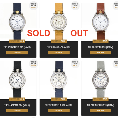 Why are all the Weekly Roundup watches sold out?!